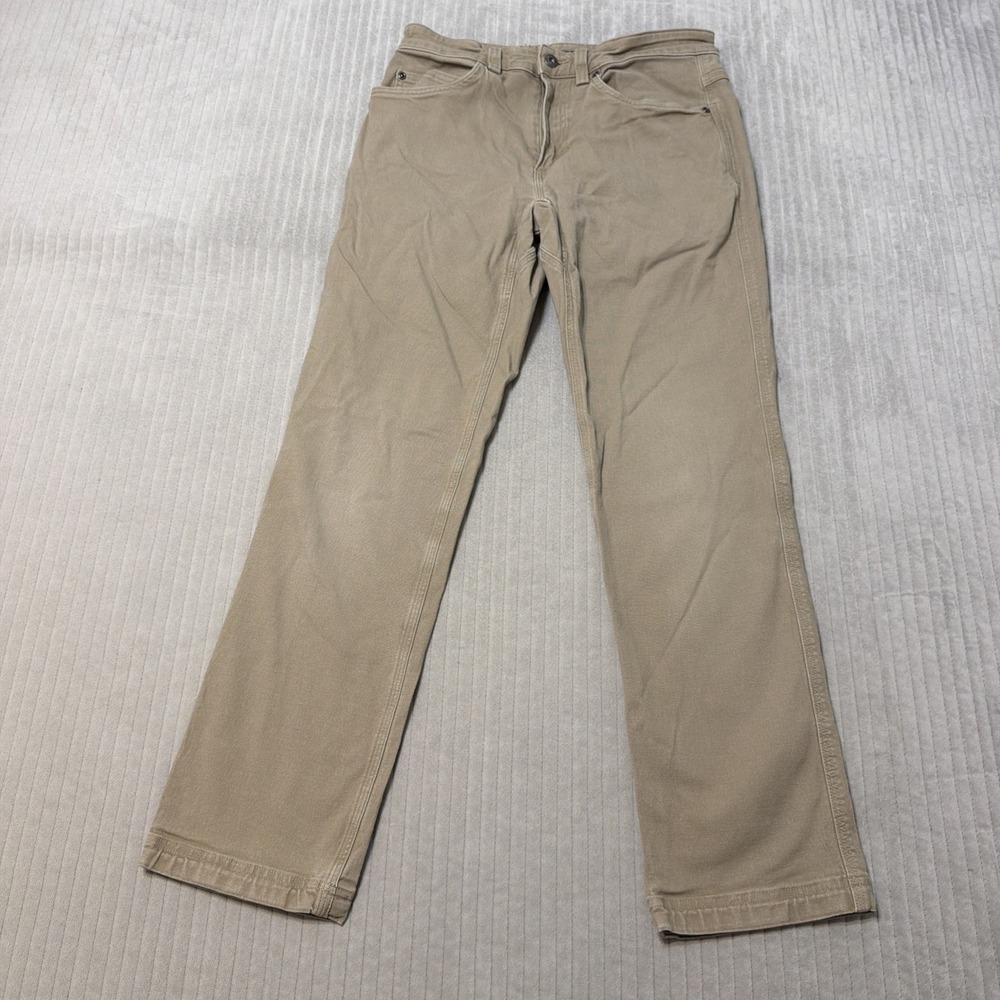 Duluth Trading Men's Flex Fire Hose Cargo Work Pants Khaki Size 30x30 Cotton